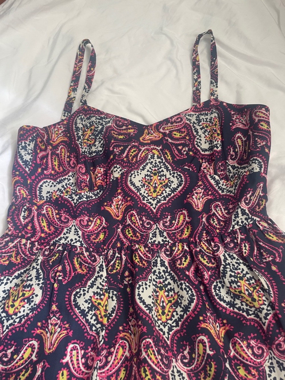 J. Crew Purple Paisley Mini Dress - Picture 2 of 6